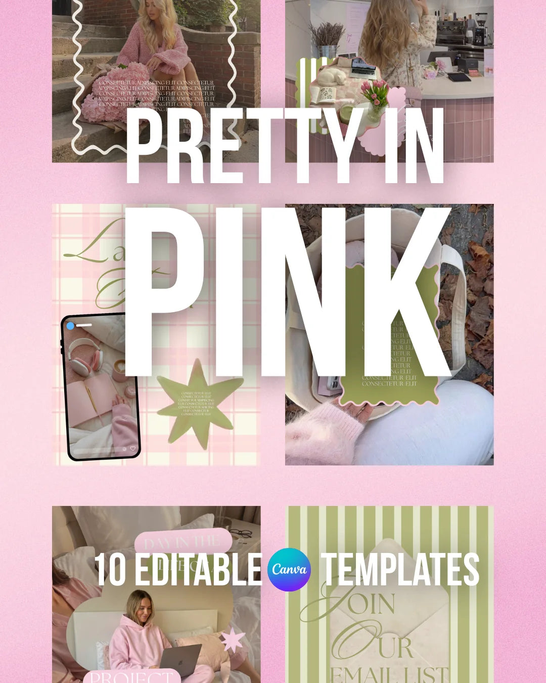 Pretty in Pink Editable Canva Template